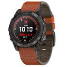 For Garmin Watch 26mm Dual Color Mesh Leather Quick Release Watch Band(Brown Black) - 1