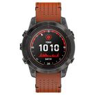 For Garmin Watch 26mm Dual Color Mesh Leather Quick Release Watch Band(Brown Black) - 2