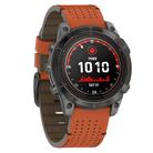 For Garmin Watch 26mm Dual Color Mesh Leather Quick Release Watch Band(Brown Black) - 3