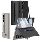 For Samsung Galaxy Z Fold6 GKK Integrated Flip Wallet Leather Phone Case with Pen Slots, Not Included Pen(Titanium Gray) - 2