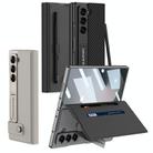 For Samsung Galaxy Z Fold6 GKK Integrated Flip Wallet Leather Phone Case with Pen Slots, Not Included Pen(Mountain Gray) - 2