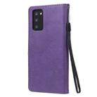 For Samsung Galaxy Note20 Solid Color Horizontal Flip PU Leather Case with Holder & Card Slots & Wallet & Lanyard(Purple) - 3