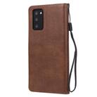 For Samsung Galaxy Note20 Solid Color Horizontal Flip PU Leather Case with Holder & Card Slots & Wallet & Lanyard(Brown) - 3