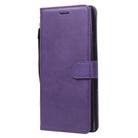 For Samsung Galaxy Note20 Ultra Solid Color Horizontal Flip PU Leather Case with Holder & Card Slots & Wallet & Lanyard(Purple) - 2