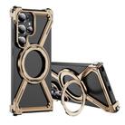 For Samsung Galaxy S25 Ultra 5G Titanium Alloy MagSafe Magnetic Airbag Shockproof Phone Case(Desert Gold) - 1