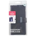 For Samsung Galaxy S25+ 5G GOOSPERY RICH DIARY Crazy Horse Texture Leather Phone Case(Black) - 3