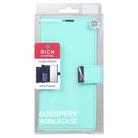 For Samsung Galaxy S25 5G GOOSPERY RICH DIARY Crazy Horse Texture Leather Phone Case(Mint Green) - 3