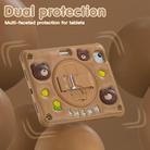 For iPad Air 11 2025 / 2024 / Pro 11 2022 Bear Rotation Kickstand Silicone Hybrid PC Tablet Case(Brown) - 3