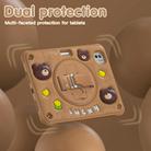For iPad Pro 11 2024 Bear Rotation Kickstand Silicone Hybrid PC Tablet Case(Brown) - 3