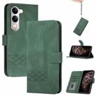 For vivo Y29s 5G / Y04 4G Global Cubic Skin Feel Flip Leather Phone Case(Green) - 1