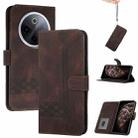 For vivo iQOO Z10 / T4 / Y300 Pro Cubic Skin Feel Flip Leather Phone Case(Brown) - 1