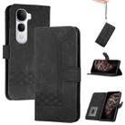 For vivo Y400 Pro 5G Cubic Skin Feel Flip Leather Phone Case(Black) - 1