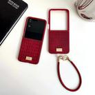 For Xiaomi Mix Flip Crocodile Texture TPU Phone Case With Strap(Red) - 2
