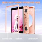 For iPad 10.2 2021 / 2020 / 2019 Dog Rotation Kickstand Silicone Hybrid PC Tablet Case(Pink) - 3