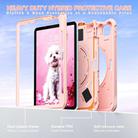 For iPad Air 11 2025 / 2024 / Pro 11 2022 Dog Rotation Kickstand Silicone Hybrid PC Tablet Case(Pink) - 3
