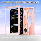 For iPad Pro 11 2024 Dog Rotation Kickstand Silicone Hybrid PC Tablet Case(Pink) - 3