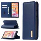 For iPhone 11 Pro Max 2 in 1 Detachable Magnetic Horizontal Flip Genuine Leather Case with Holder & Card Slots & Wallet(Blue) - 1