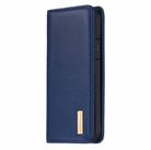 For iPhone 11 Pro Max 2 in 1 Detachable Magnetic Horizontal Flip Genuine Leather Case with Holder & Card Slots & Wallet(Blue) - 1