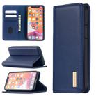 For iPhone 11 Pro 2 in 1 Detachable Magnetic Horizontal Flip Genuine Leather Case with Holder & Card Slots & Wallet(Blue) - 1