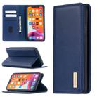 For iPhone 11 2 in 1 Detachable Magnetic Horizontal Flip Genuine Leather Case with Holder & Card Slots & Wallet(Blue) - 1