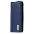 For iPhone XR 2 in 1 Detachable Magnetic Horizontal Flip Genuine Leather Case with Holder & Card Slots & Wallet(Blue) - 2