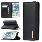 For iPhone 8 / 7 2 in 1 Detachable Magnetic Horizontal Flip Genuine Leather Case with Holder & Card Slots & Wallet(Black) - 1