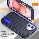 For iPhone 16 Defender Gen2 Rugged PC + Silicone Phone Case with Holder(Dark Blue) - 3