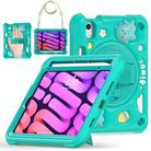 For iPad mini 2024 / mini 6 Dragon Rotation Kickstand Silicone Hybrid PC Tablet Case(Green) - 2