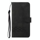 For Itel S25 Cubic Skin Feel Flip Leather Phone Case(Black) - 3