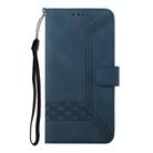 For Itel S25 Ultra Cubic Skin Feel Flip Leather Phone Case(Blue) - 3