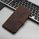 For Itel S25 Ultra Cubic Skin Feel Flip Leather Phone Case(Brown) - 2