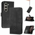 For Itel A95 5G Cubic Skin Feel Flip Leather Phone Case(Black) - 1