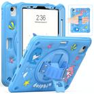 For iPad Air 11 2025 / 2024 / Pro 11 2022 Dolphin Rotation Kickstand Silicone Hybrid PC Tablet Case(Blue) - 2