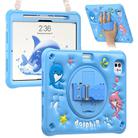 For iPad Pro 11 2024 Dolphin Rotation Kickstand Silicone Hybrid PC Tablet Case(Blue) - 2