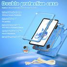 For iPad Pro 11 2024 Dolphin Rotation Kickstand Silicone Hybrid PC Tablet Case(Blue) - 3