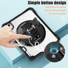 For iPad mini 2024 / mini 6 Rotation Grip Holder TPU Hybrid Clear PC Tablet Case(Black) - 3