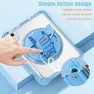 For iPad mini 2024 / mini 6 Rotation Grip Holder TPU Hybrid Clear PC Tablet Case(Light Blue) - 3