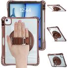 For iPad Air 13 2024 / 2025 Rotation Grip Holder TPU Hybrid Clear PC Tablet Case(Chocolate) - 2