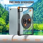 For iPad Air 11 2025 / 2024 / Pro 11 2022 Rotation Grip Holder TPU Hybrid Clear PC Tablet Case(Black) - 3