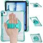 For iPad Air 11 2025 / 2024 / Pro 11 2022 Rotation Grip Holder TPU Hybrid Clear PC Tablet Case(Light Green) - 2