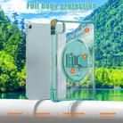 For iPad Air 11 2025 / 2024 / Pro 11 2022 Rotation Grip Holder TPU Hybrid Clear PC Tablet Case(Light Green) - 3