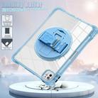 For iPad Pro 11 2024 Rotation Grip Holder TPU Hybrid Clear PC Tablet Case(Light Blue) - 3