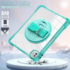 For iPad Pro 11 2024 Rotation Grip Holder TPU Hybrid Clear PC Tablet Case(Light Green) - 3