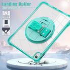 For iPad 2025 / 2022 Rotation Grip Holder TPU Hybrid Clear PC Tablet Case(Light Green) - 3