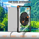 For iPad 10.2 2021 / 2020 / 2019 Rotation Grip Holder TPU Hybrid Clear PC Tablet Case(Black) - 3