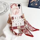 For Honor Magic V Flip Luck Flower Pattern TPU Phone Case With Strap(White) - 2