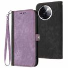 For vivo Y200i Side Buckle Double Fold Hand Strap Leather Phone Case(Purple) - 1
