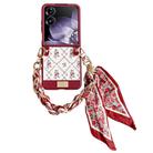 For Xiaomi Mix Flip Luck Flower Pattern TPU Phone Case With Strap(Red) - 1