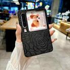 For Huawei Pura X Impression Camellia Pattern Protective Phone Case(Black) - 2