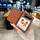 For Huawei Pura X Impression Camellia Pattern Protective Phone Case(Black) - 3